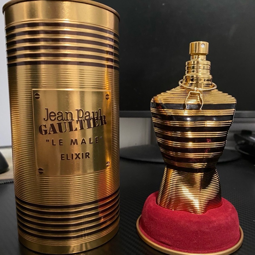 Jean Paul Gaultier Gold Metallic 'Le Male' Elixir Canister